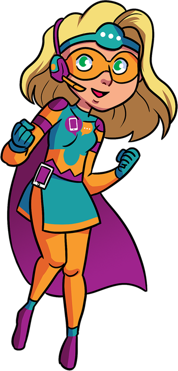 Heldin aus der Bildwelt von hey contact heroes